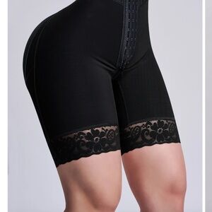 Black Lace Trim Shapewear Shorts